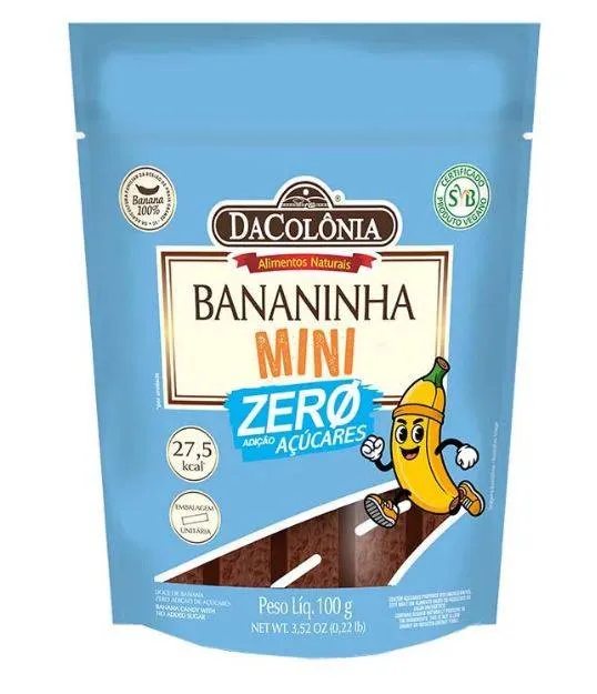 Bananinha Mini Zero Açúcar DaColonia 100g