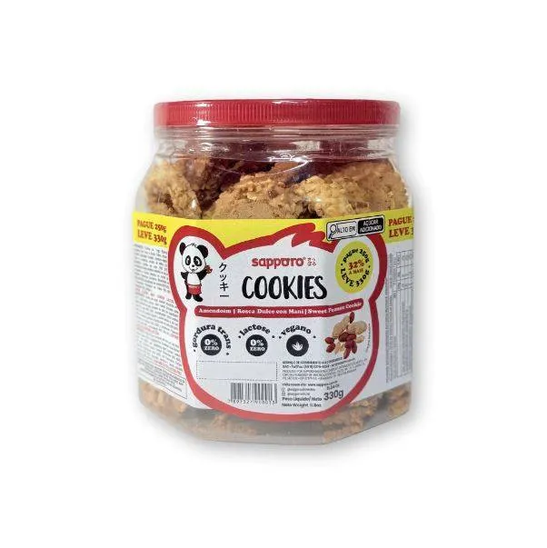 ROSQUINHA COOKIES C/ AMENDOIM POTE 330G SAPPORO
