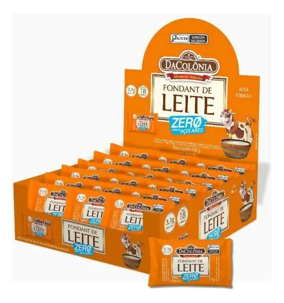 FONDANT DE LEITE ZERO AÇUCAR 18x25G
