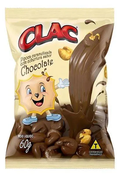 PIPOCA CLAC COBERT SABOR CHOCOLATE 60G
